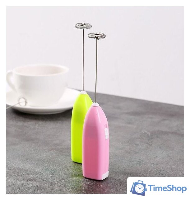 Ручной вспениватель молока Miru KA044 (розовый) - Изображение №3 — Интернет-магазин Time-Shop