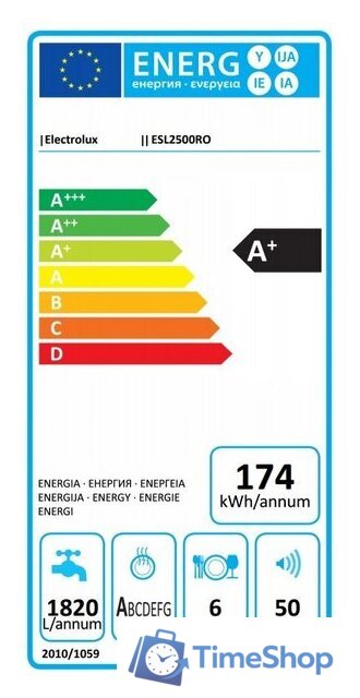 Встраиваемая посудомоечная машина Electrolux ESL2500RO - Изображение №2 — Интернет-магазин Time-Shop