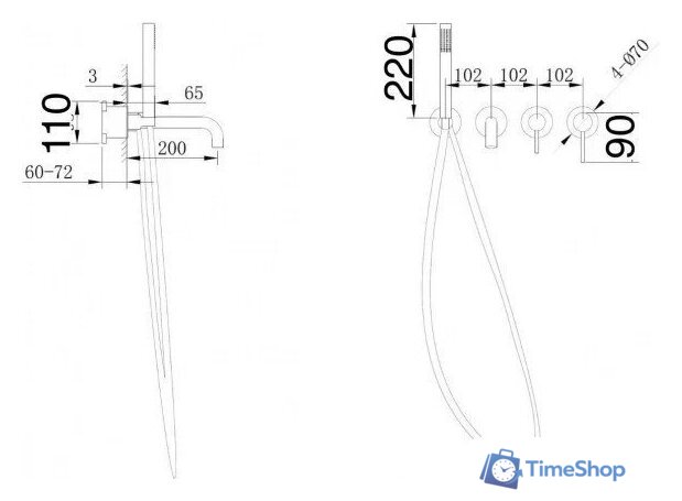 Смеситель Grocenberg GB5070 (никель) - Изображение №3 — Интернет-магазин Time-Shop