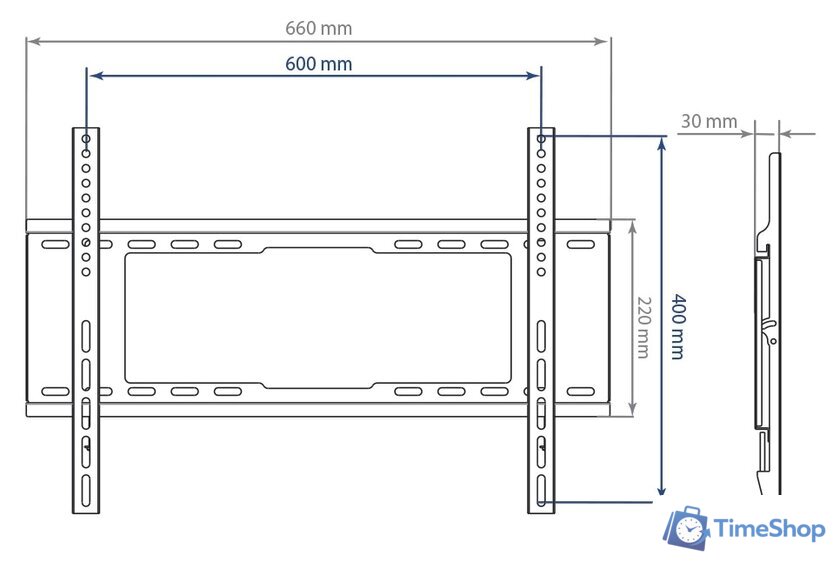 Кронштейн для телевизора Kromax IDEAL-101 (черный) - Изображение №4 — Интернет-магазин Time-Shop