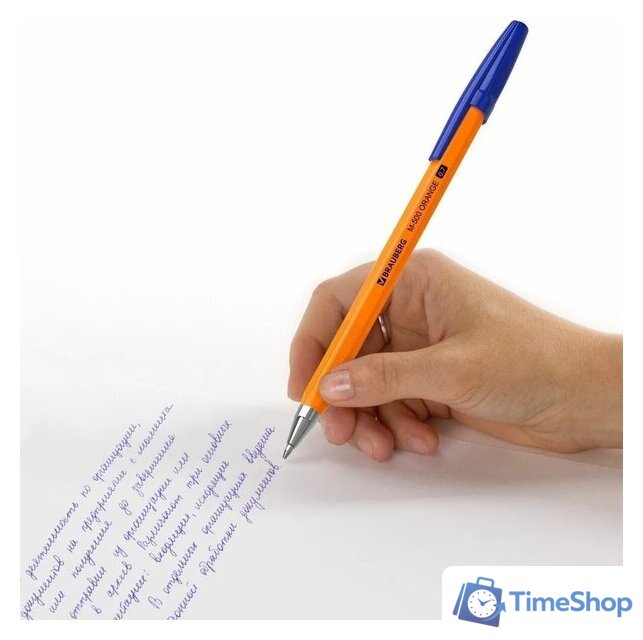 Набор шариковых ручек BRAUBERG M-500 Orange 143950 (4 шт) - Изображение №2 — Интернет-магазин Time-Shop