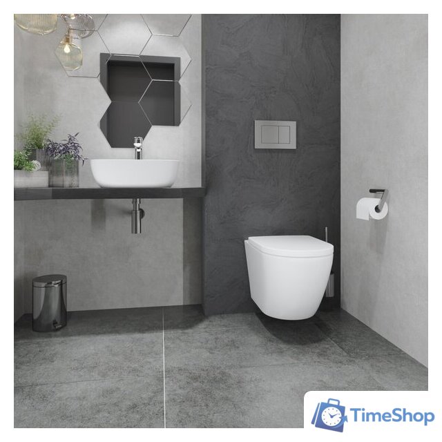 Унитаз подвесной Lauter Vortex 2110830 + GROHE Rapid SL 39504000 с кнопкой (округлая, хром) - Изображение №19 — Интернет-магазин Time-Shop