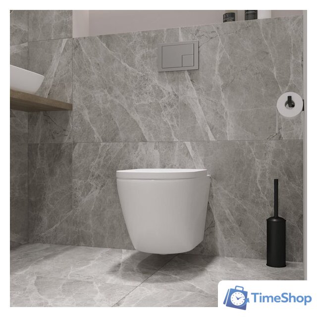 Унитаз подвесной Lauter Vortex 2110830 + GROHE Rapid SL 39504000 с кнопкой (округлая, хром) - Изображение №9 — Интернет-магазин Time-Shop