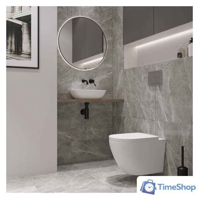 Унитаз подвесной Lauter Vortex 2110830 + GROHE Rapid SL 39504000 с кнопкой (округлая, хром) - Изображение №8 — Интернет-магазин Time-Shop