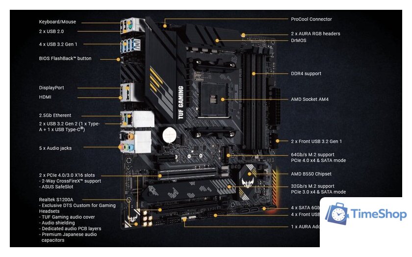 Материнская плата ASUS TUF Gaming B550M-Plus - Изображение №6 — Интернет-магазин Time-Shop