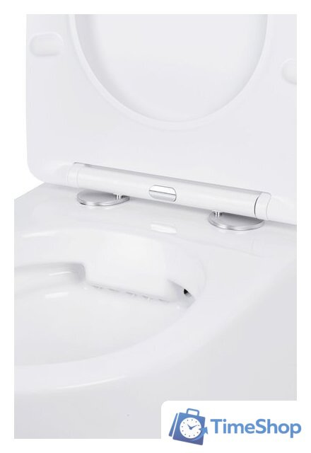 Унитаз подвесной Roxen Antares в комплекте с инсталляцией Asten Readle Zentralmodul AR0601-185W с белой кнопкой - Изображение №4 — Интернет-магазин Time-Shop