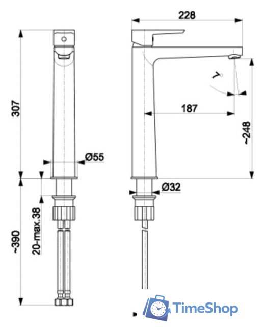 Смеситель Armatura Neon 5222-613-00 - Изображение №2 — Интернет-магазин Time-Shop