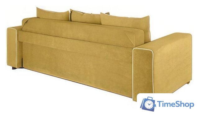 Диван Krones Цезарь 4 (велюр, горчичный/молочный) - Изображение №7 — Интернет-магазин Time-Shop