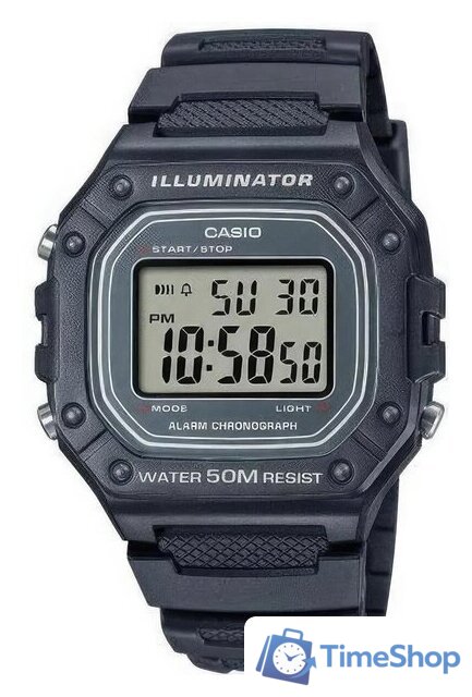 Наручные часы Casio Illuminator W-218H-8A - Изображение №1 — Интернет-магазин Time-Shop