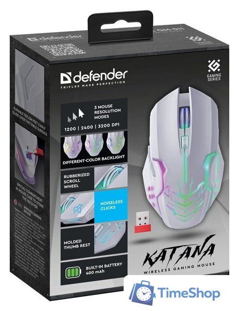 Игровая мышь Defender Katana GM-511 (белый) - Изображение №8 — Интернет-магазин Time-Shop
