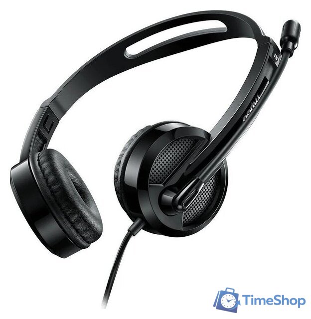 Офисная гарнитура Rapoo H100 (черный) - Изображение №6 — Интернет-магазин Time-Shop