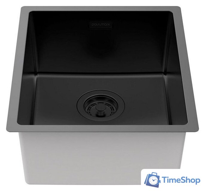 Кухонная мойка Paulmark Lassan 38 UNI LA38-MBN (черный/черный матовый) - Изображение №2 — Интернет-магазин Time-Shop