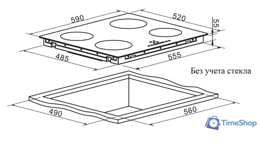 Варочная панель Weissgauff HI 640 BA - Изображение №4 — Интернет-магазин Time-Shop