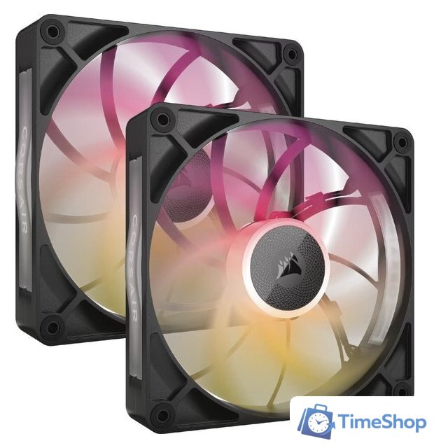 Комплект вентиляторов для корпуса с контроллером Corsair iCUE LINK RX140 RGB MAX Dual Pack + Hub CO-9051036-WW - Изображение №1 — Интернет-магазин Time-Shop