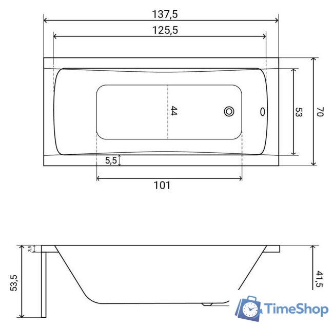 Ванна Lauter Bianca 140 21207140 (с каркасом) - Изображение №30 — Интернет-магазин Time-Shop