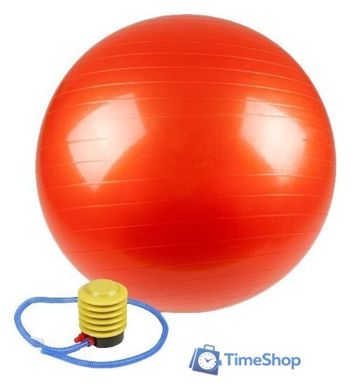 Гимнастический мяч Calviano с насосом 55 см (красный) - Изображение №1 — Интернет-магазин Time-Shop