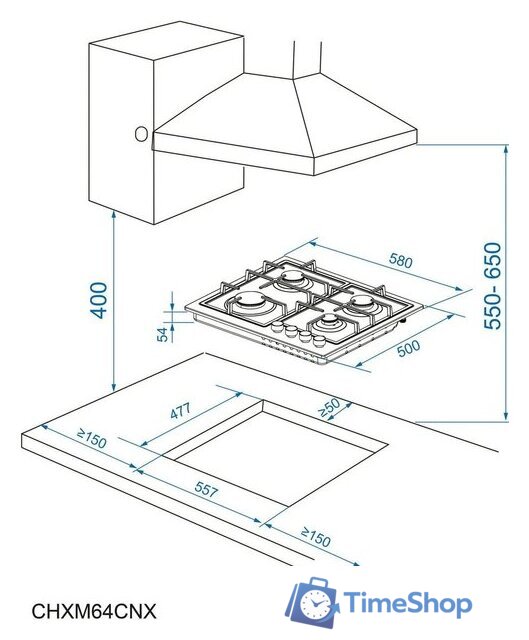 Варочная панель Candy CHXM64CNX - Изображение №7 — Интернет-магазин Time-Shop