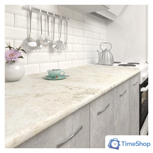 Готовая кухня Mio Tesoro Экстра-лайт 2.2 (ателье светлый/королевский опал) - Изображение №3 — Интернет-магазин Time-Shop