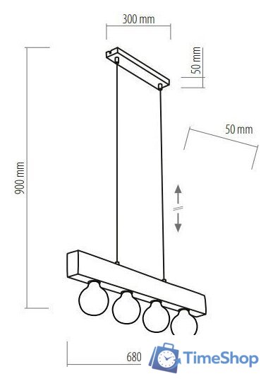 Подвесная люстра TK Lighting TKP2668 - Изображение №2 — Интернет-магазин Time-Shop