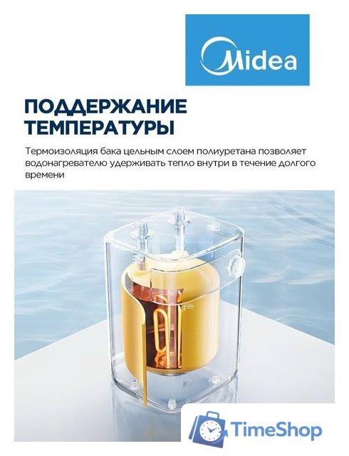 Накопительный электрический водонагреватель под мойку Midea MWH05-15SMU - Изображение №9 — Интернет-магазин Time-Shop