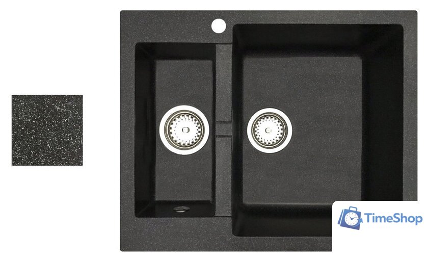 Кухонная мойка БелЭворс Duet R (черный, без сифона) - Изображение №1 — Интернет-магазин Time-Shop