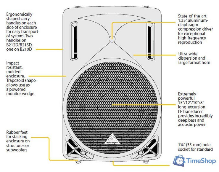 Концертная акустика Behringer EUROLIVE B215D - Изображение №8 — Интернет-магазин Time-Shop