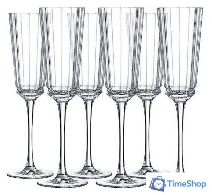 Набор бокалов для шампанского Cristal d'Arques Macassar Q4335 - Изображение №1 — Интернет-магазин Time-Shop