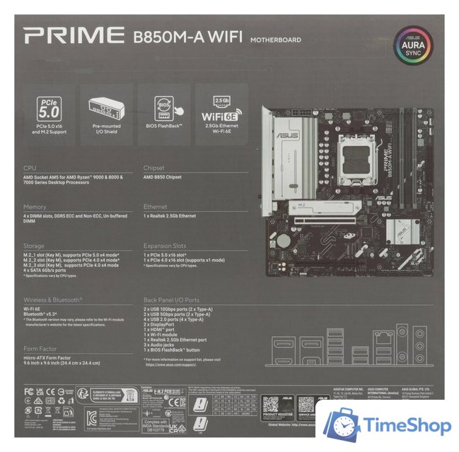 Материнская плата ASUS Prime B850M-A WiFi - Изображение №8 — Интернет-магазин Time-Shop