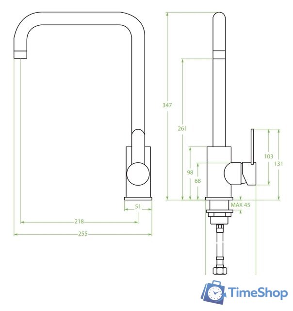 Смеситель Laveo Bona BAB 265D - Изображение №2 — Интернет-магазин Time-Shop