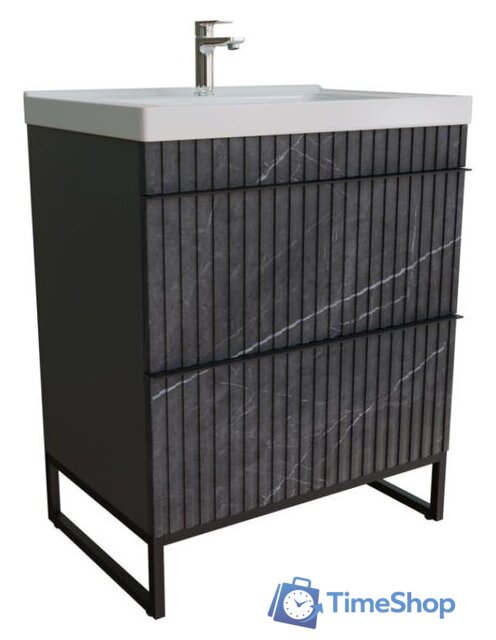  Mixline Тумба под умывальник Окленд 70 551729 (графит мрамор) - Изображение №1 — Интернет-магазин Time-Shop