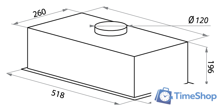 Кухонная вытяжка HOMSair Crocus Push 52 Glass (черный) - Изображение №2 — Интернет-магазин Time-Shop