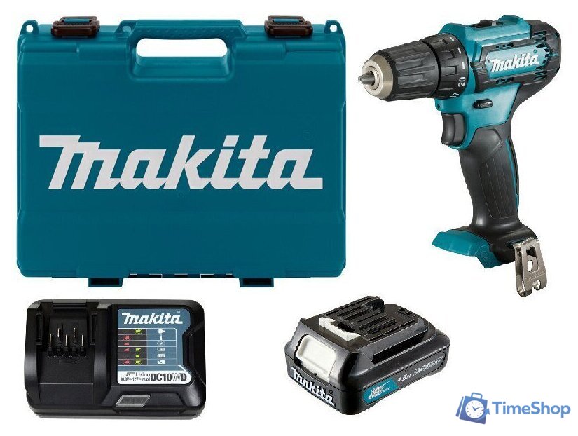 Дрель-шуруповерт Makita DF333DWY (с 1-им АКБ, кейс) - Изображение №1 — Интернет-магазин Time-Shop