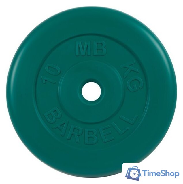 Диск MB Barbell Стандарт 31 мм (1x10 кг, зеленый) - Изображение №1 — Интернет-магазин Time-Shop