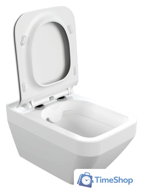 Унитаз подвесной Cersanit Crea Square Clean On DPL EO Slim A63115 - Изображение №4 — Интернет-магазин Time-Shop