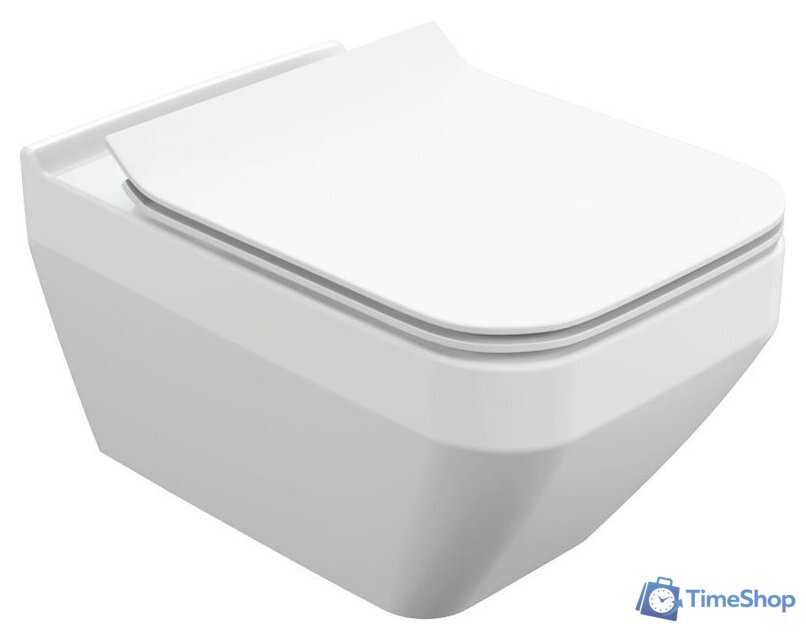 Унитаз подвесной Cersanit Crea Square Clean On DPL EO Slim A63115 - Изображение №1 — Интернет-магазин Time-Shop