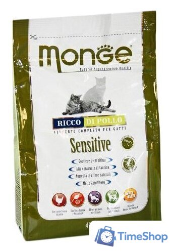Сухой корм для кошек Monge Cat Sensitive 10 кг - Изображение №1 — Интернет-магазин Time-Shop