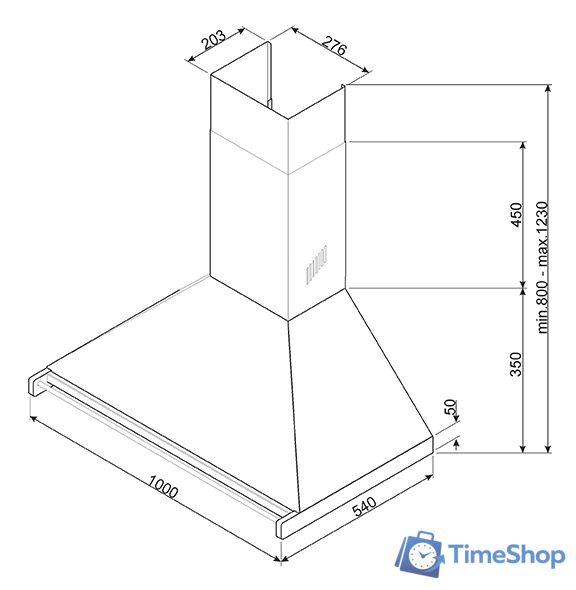 Кухонная вытяжка Smeg KD100HXE - Изображение №3 — Интернет-магазин Time-Shop