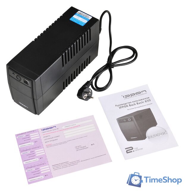 Источник бесперебойного питания IPPON Back Basic 650 - Изображение №8 — Интернет-магазин Time-Shop