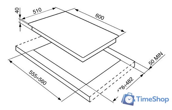 Варочная панель Smeg P261XGH - Изображение №5 — Интернет-магазин Time-Shop