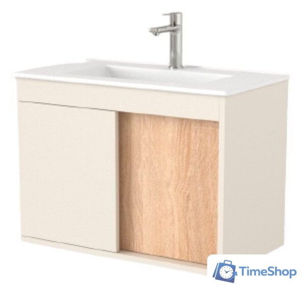  Дабер Тумба под умывальник 014 Andrea Elen 80 Т14.8А.0.18 (бежевый/дуб бардолино) - Изображение №1 — Интернет-магазин Time-Shop