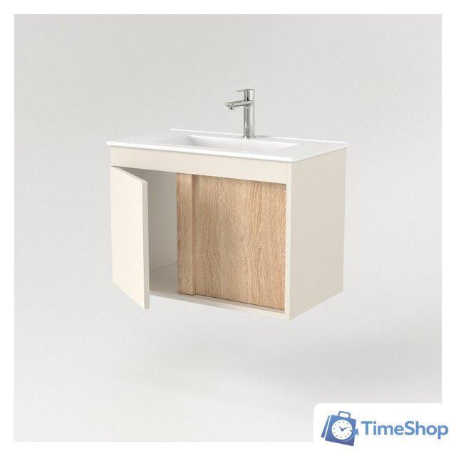  Дабер Тумба под умывальник 014 Andrea Elen 80 Т14.8А.0.18 (бежевый/дуб бардолино) - Изображение №2 — Интернет-магазин Time-Shop