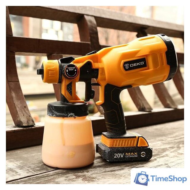 Краскораспылитель Deko DKSG20K2 (с 1-им АКБ) - Изображение №5 — Интернет-магазин Time-Shop