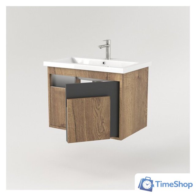  Дабер Тумба под умывальник 016 70 Т16.7.0.22_light (с подсветкой, дуб галифакс/серый) - Изображение №3 — Интернет-магазин Time-Shop