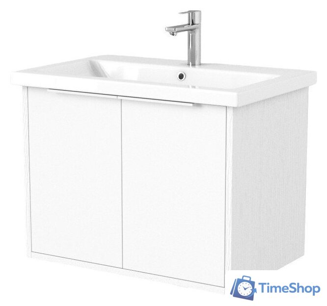  Дабер Тумба под умывальник 018 Cersanit Como 70 Т18.7С.0.5Б (белый древесный/ручка белая) - Изображение №1 — Интернет-магазин Time-Shop