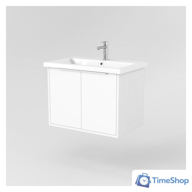  Дабер Тумба под умывальник 018 Cersanit Como 70 Т18.7С.0.5Б (белый древесный/ручка белая) - Изображение №2 — Интернет-магазин Time-Shop