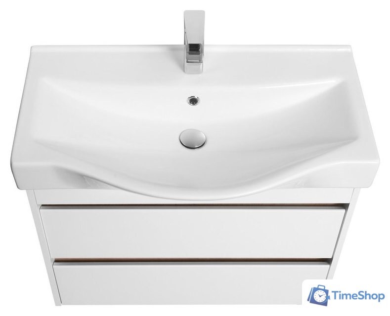  Акватон Тумба под умывальник Нортон 80 1A248901NT010 (белый/дуб эндгр.) - Изображение №3 — Интернет-магазин Time-Shop