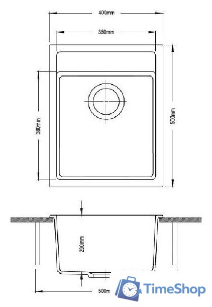 Кухонная мойка Longran Ultra ULS400.500 (арена) - Изображение №2 — Интернет-магазин Time-Shop