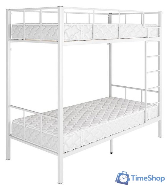 Двухъярусная кровать Князев Мебель Дебора 1 ДБ1.90.200.Б (белый муар) - Изображение №1 — Интернет-магазин Time-Shop