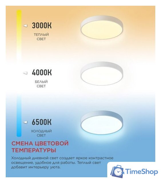Светильник-тарелка In Home Scandy Simple-125RGB-RCW 4690612062266 - Изображение №6 — Интернет-магазин Time-Shop