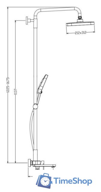 Душевая система  Raglo R50.24.09 - Изображение №2 — Интернет-магазин Time-Shop